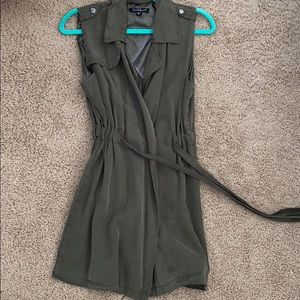 Green sleeveless jacket
